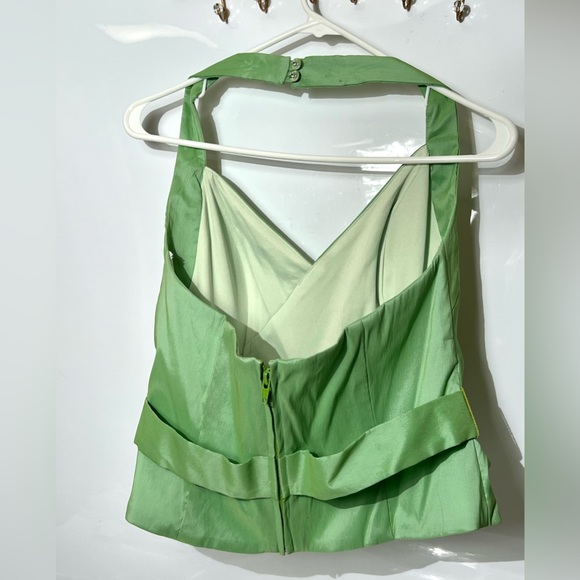 Veronique Young Vintage Taffeta Halter Cocktail Top Size 6 - Picture 4 of 16